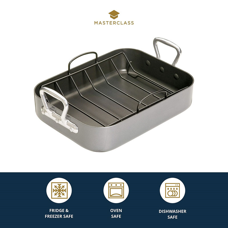 Non-stick roasting tin with rack, 40 x 28cm, Premium-7