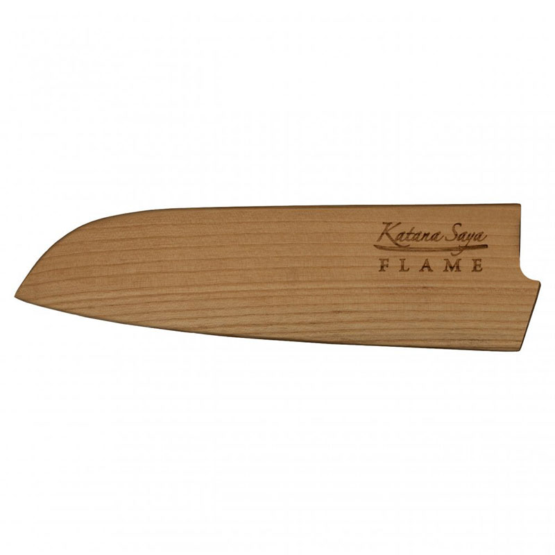 Flame Santoku Knife, 18cm, Olive Wood-2