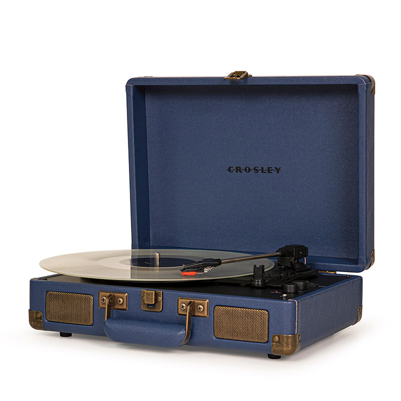 Cruiser Deluxe Plus Portable Turntable, Navy-2