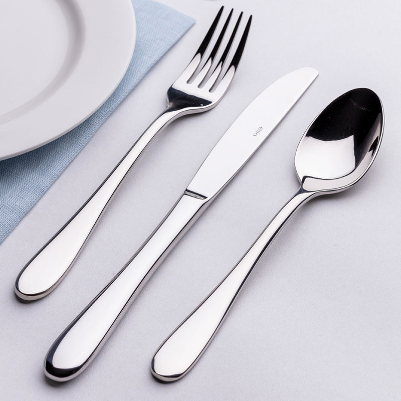 Glacier 60 Piece Cutlery Set With Beechwood Canteen, Mirror Finish-3