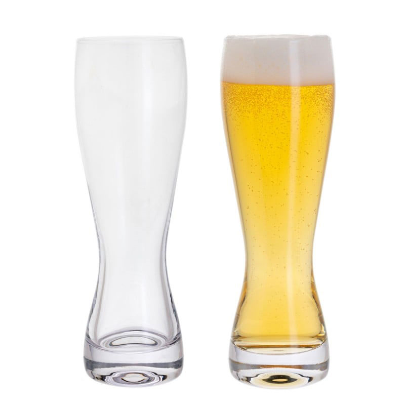 Wine and Bar Set of 2 Beer Glasses, 390ml, Clear-0