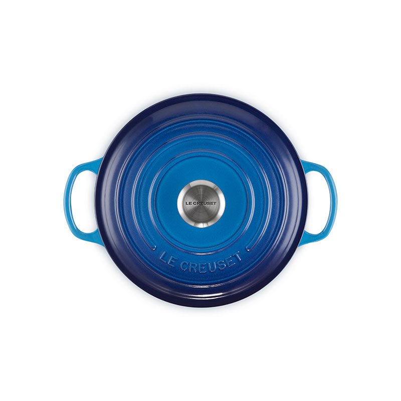 Signature Cast Iron Round Casserole, 20cm, Azure-1