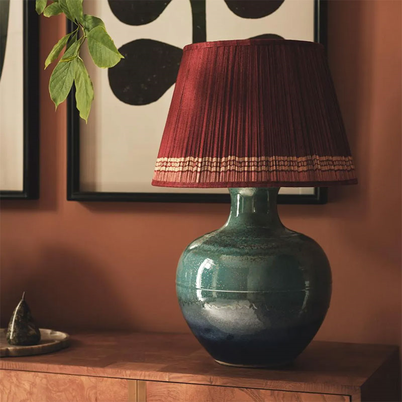 Asteria Table Lamp, H49cm x Diameter 35cm, Marine Blue-0