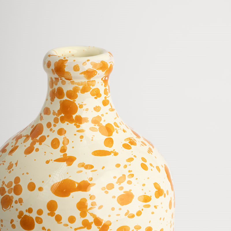 Splatter Ceramic Bottle, 750ml, Burnt Orange-5