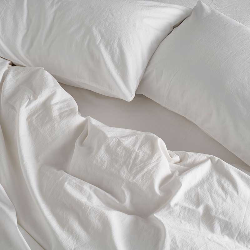 Relaxed Cotton Super King Duvet Cover, Snow-3