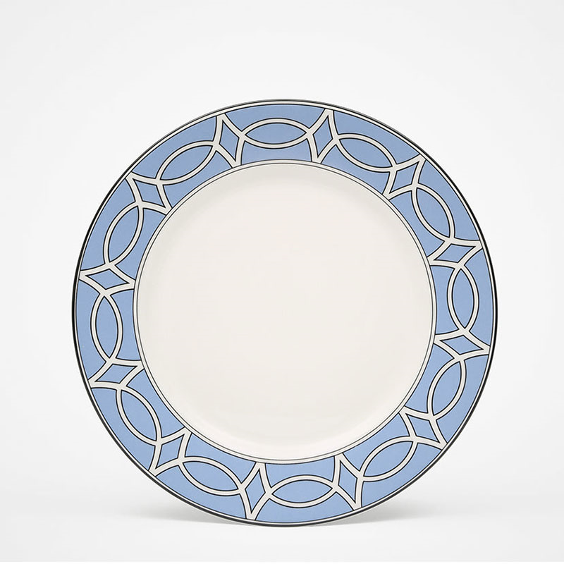 Loop Set of 2 Dessert Plate, D21cm, Cornflower Blue-0