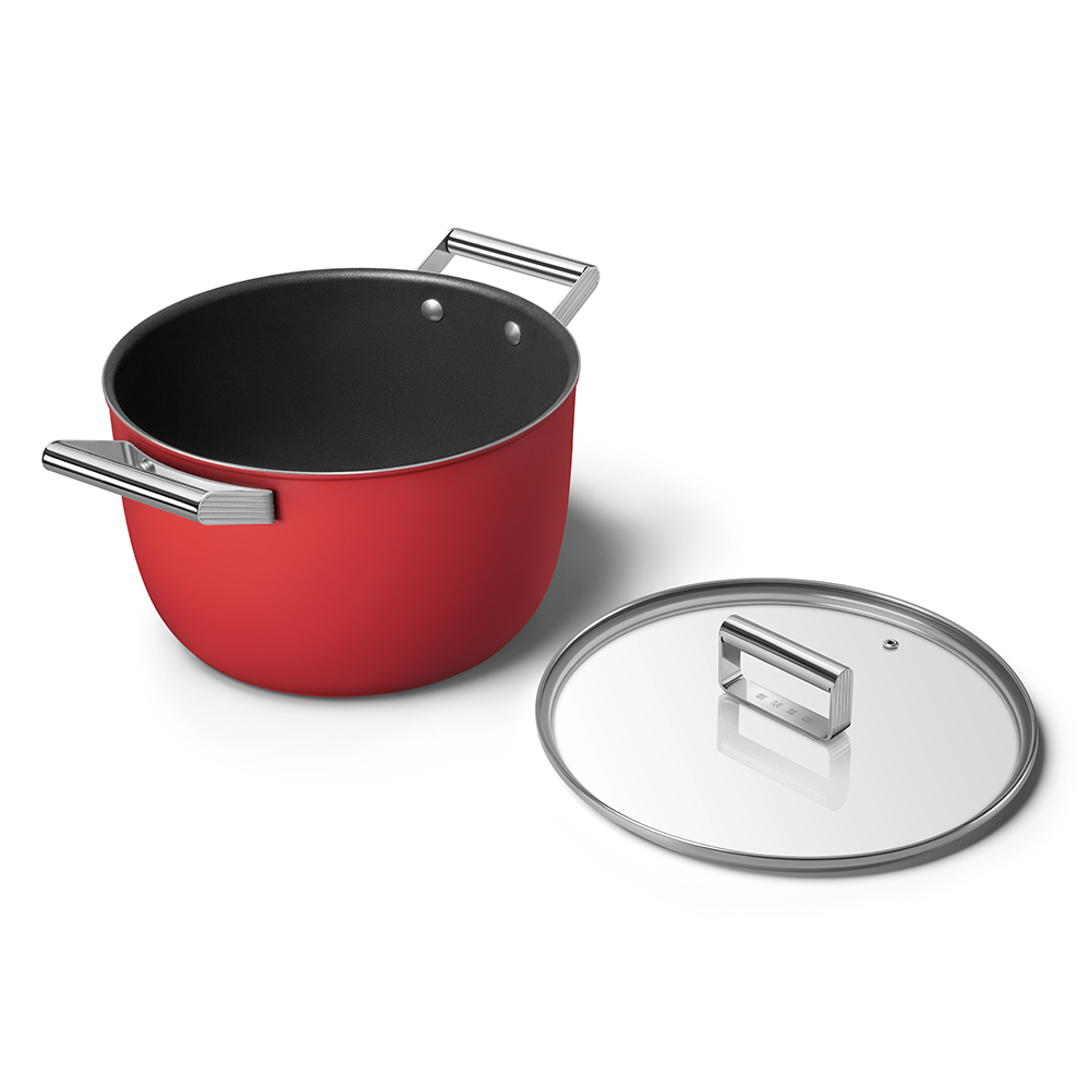 Casserole with Lid, 24cm, Red-0