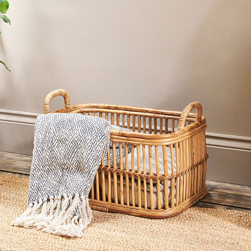 Rammi Rattan Laundry Basket, H53cm, Natural-2