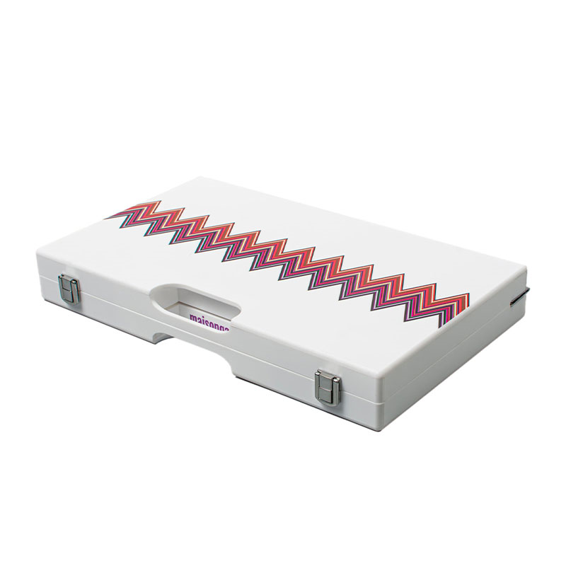 Zig Zag Backgammon Board, L45 x W38cm, White-3