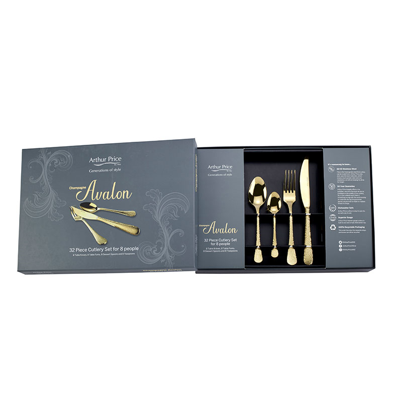 Avalon 32 Piece Cutlery Set, Champagne-0