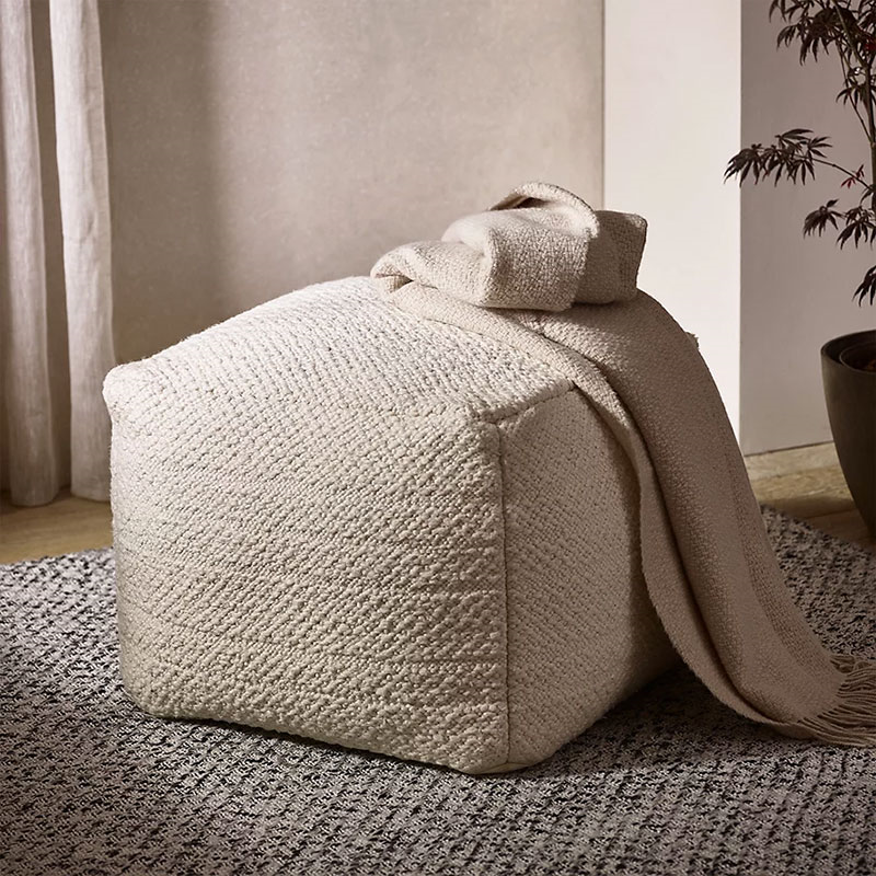 Dalton Pouffe Pouffe, H43 x D52cm, Natural-1