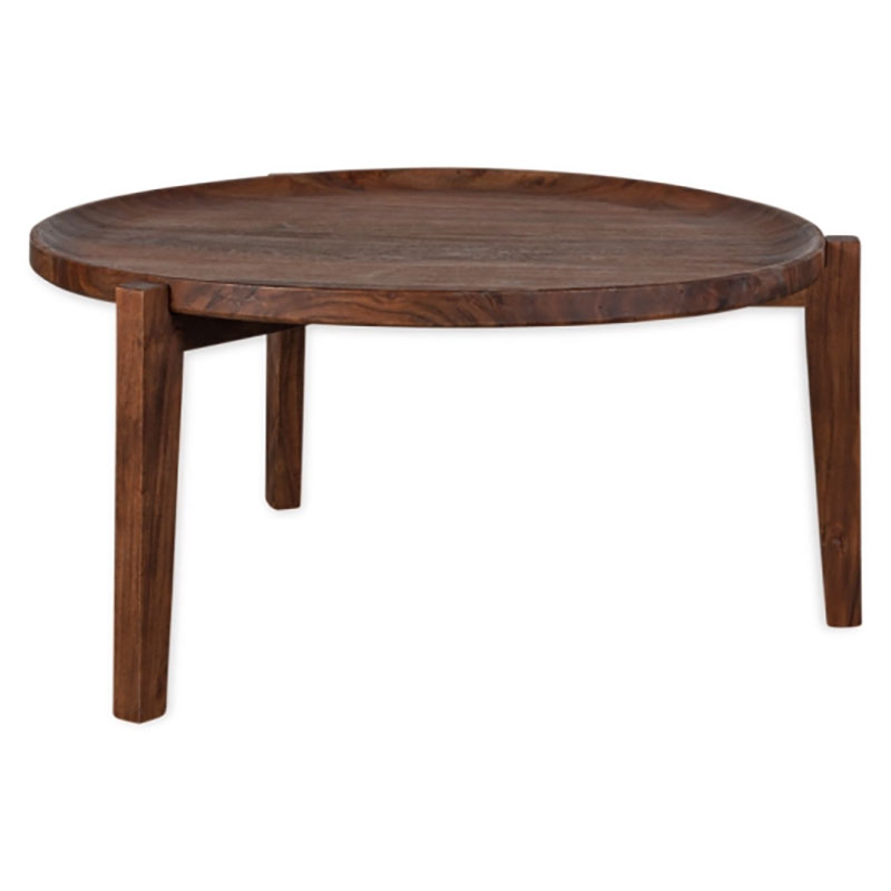 Umar Acacia Coffee Table, Dark Brown-5