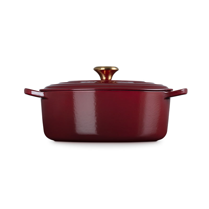 Signature Cast Iron Oval Casserole, 27cm, Garnet-2