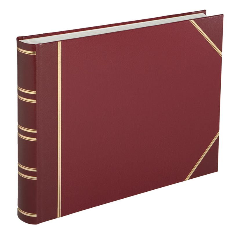 Large Landscape Photograph Album, L30.6 x W39.2cm, Burgundy-1