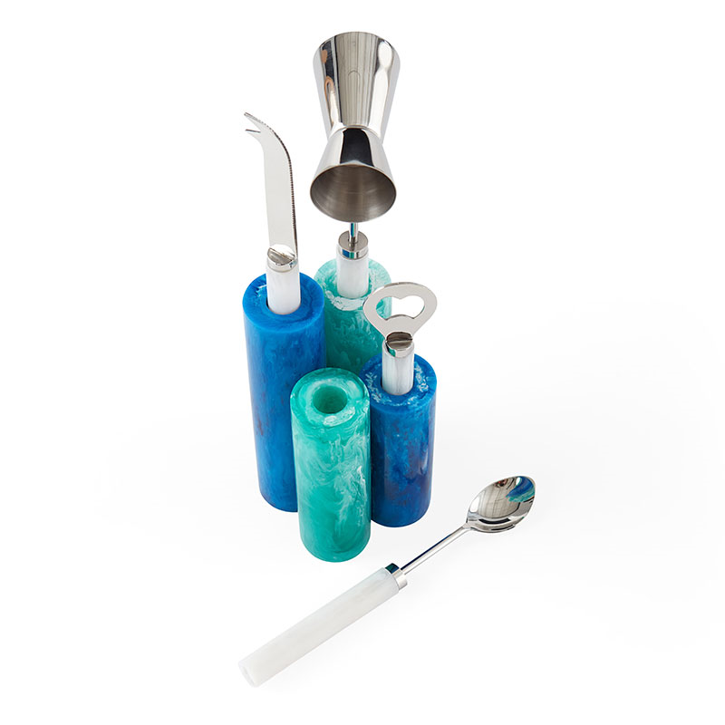 Mustique Barware Set, Blue-2