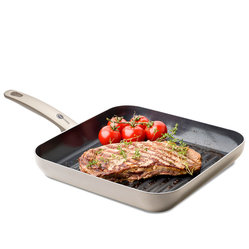 Cambridge Non-Stick Square Griddle Pan, 28cm, Bronze-1