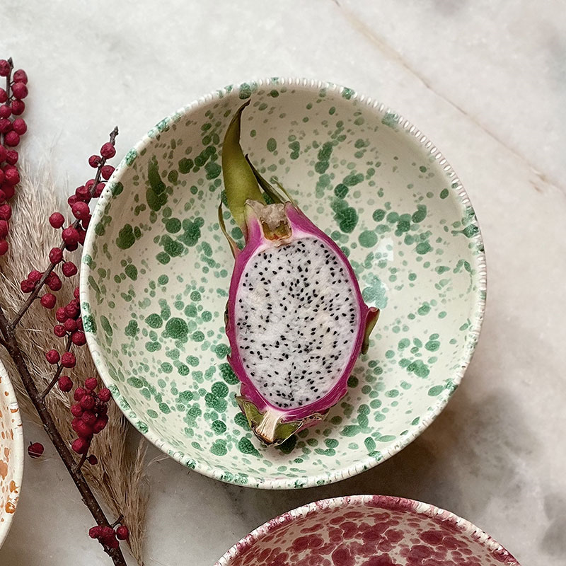 Splatter Pasta Bowl, D20cm, Pistachio-1