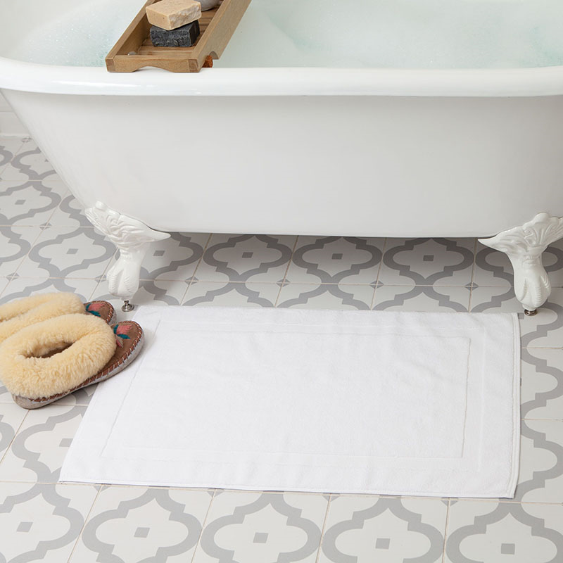 Organic 600gsm The Bath Mat, 50 x 80cm, White-0