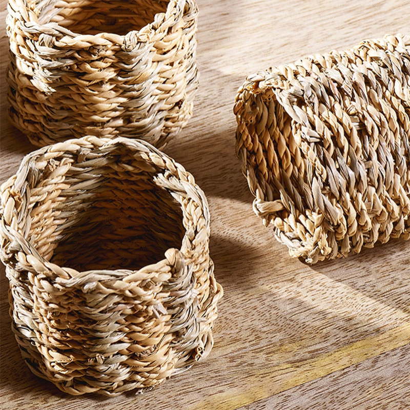 Aarushu Set of 4 Napkin Rings, D5cm, Natural-2