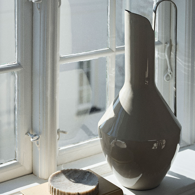 Rosario Vase, D23 x H55cm, Rainy Day Grey-1