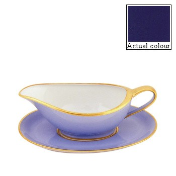 Sous Le Soleil Sauceboat On Tray, 350ml, Matt Gold Classic Sevres Blue-0