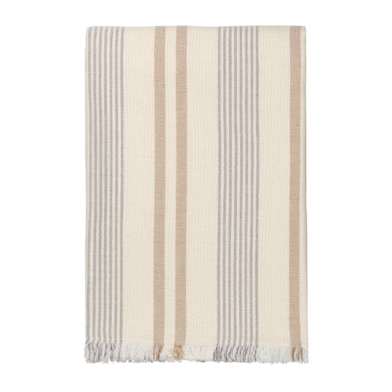 Iris Throw, H215cm x W130cm, Beige/Grey-0