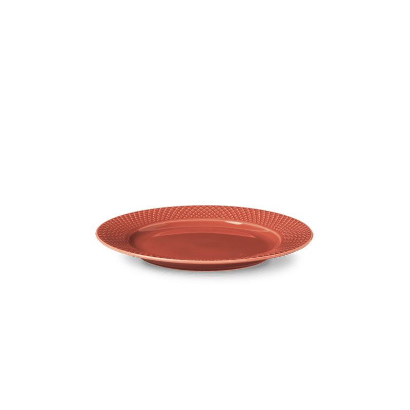 Rhombe Side Plate, D23cm, Terracotta-0