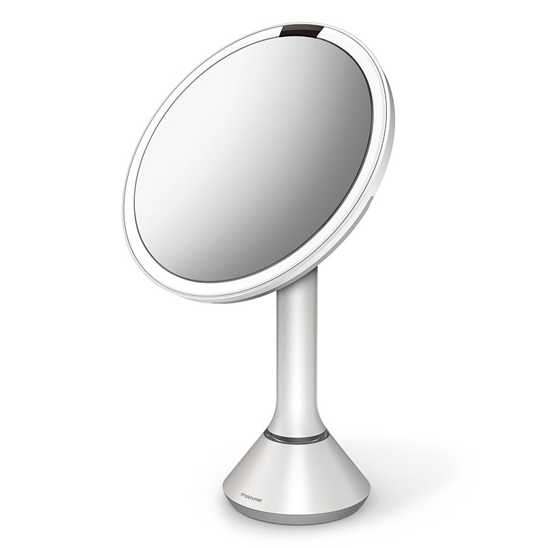 Sensor Mirror with Touch-Control Brightness, D20cm, White Stainless Steel-3