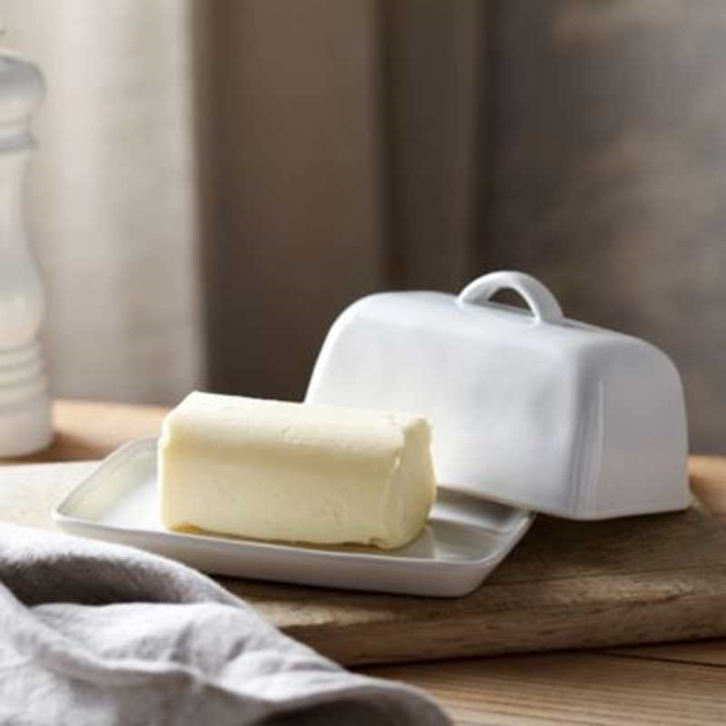 Portobello Butter Dish, White-0