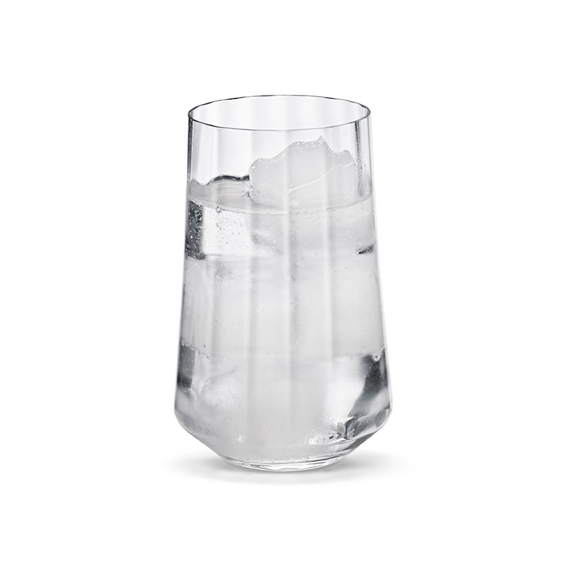 Bernadotte Set of 6 Tall Lead Free Crystal Glass Tumblers, 380ml, Clear-2