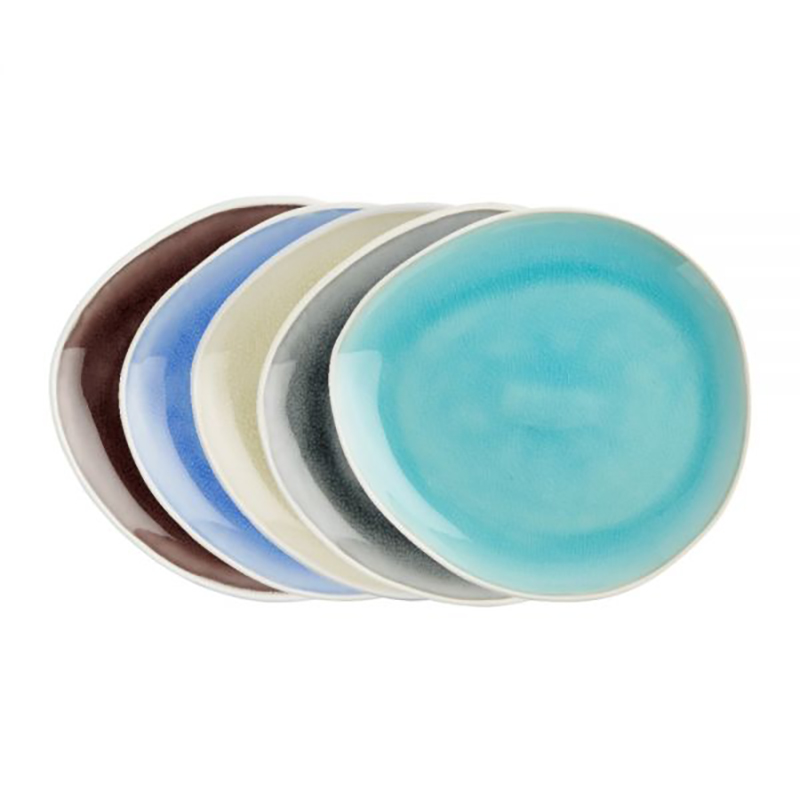 Vie Naturelle Medium Plate, W19.5cm x D16.3cm, Turquoise-1