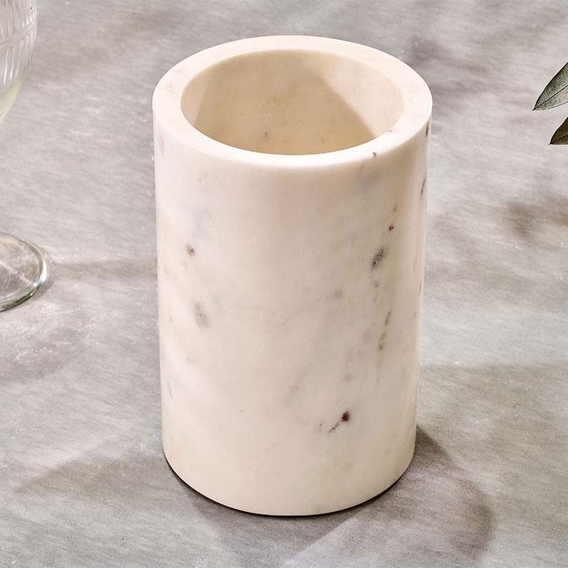 Duru Marble Wine Cooler, H18cm, White-1