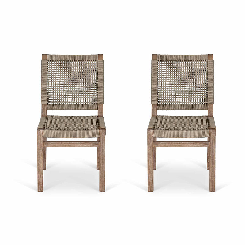 Chilford Set of 2 Dining Chairs, Acacia-2