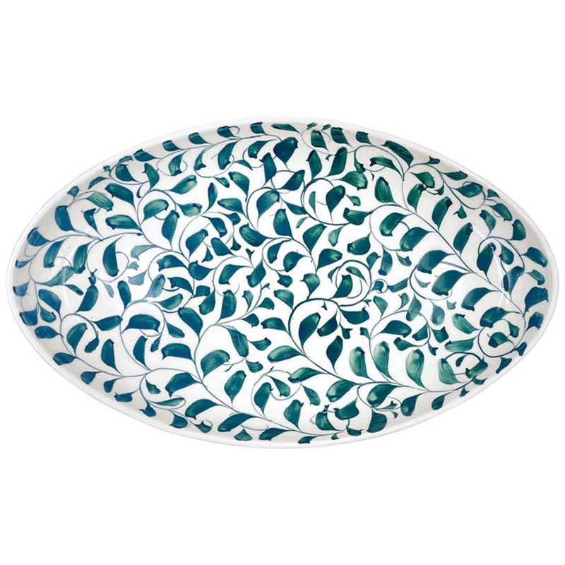 Scroll Platter, W25 x L40cm, Green-1