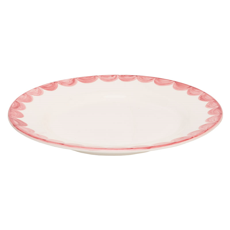 Scallop Dinner Plate Set of 2, D28cm, Pink-3