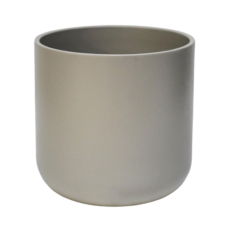 Lisbon Planter, H25.5 x W26 x D26cm, Light Grey-1