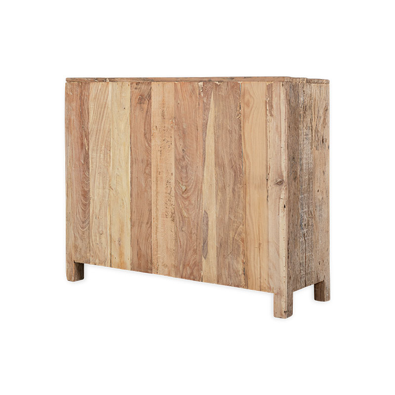 Ibo Reclaimed Wooden Slatted Sideboard, Natural-6