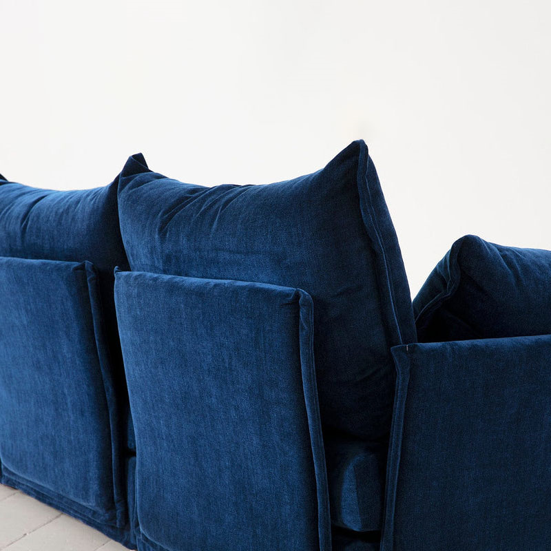 Model 06 3 Seater Sofa With Chaise, Navy-4