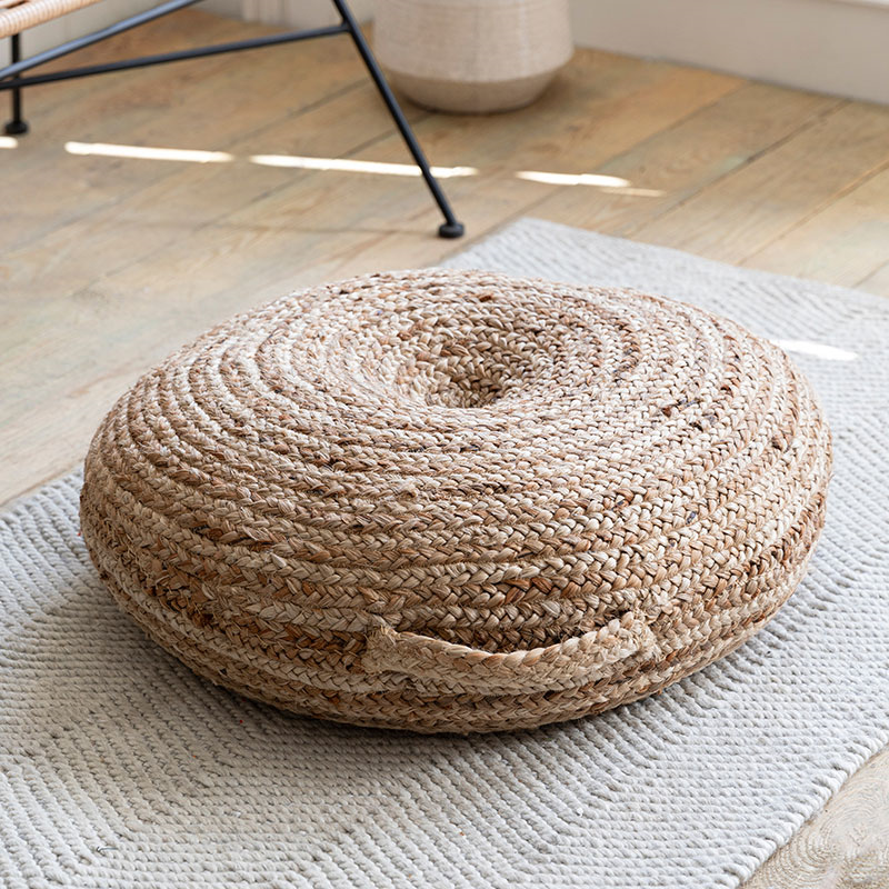 Cerney Floor Cushion, D60cm, Natural-0