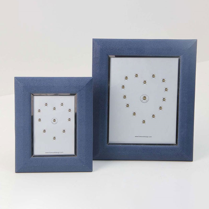 Bella Photo  Frame, 7 x 5", Nile Blue Shagreen-1