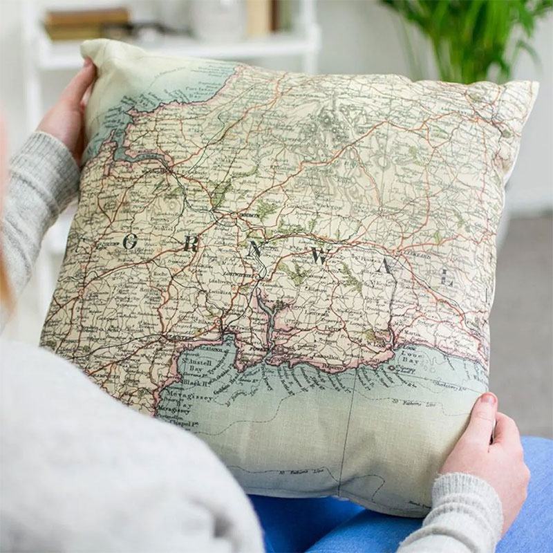 Personalised Map Cushion Voucher, 51 x 30cm-0