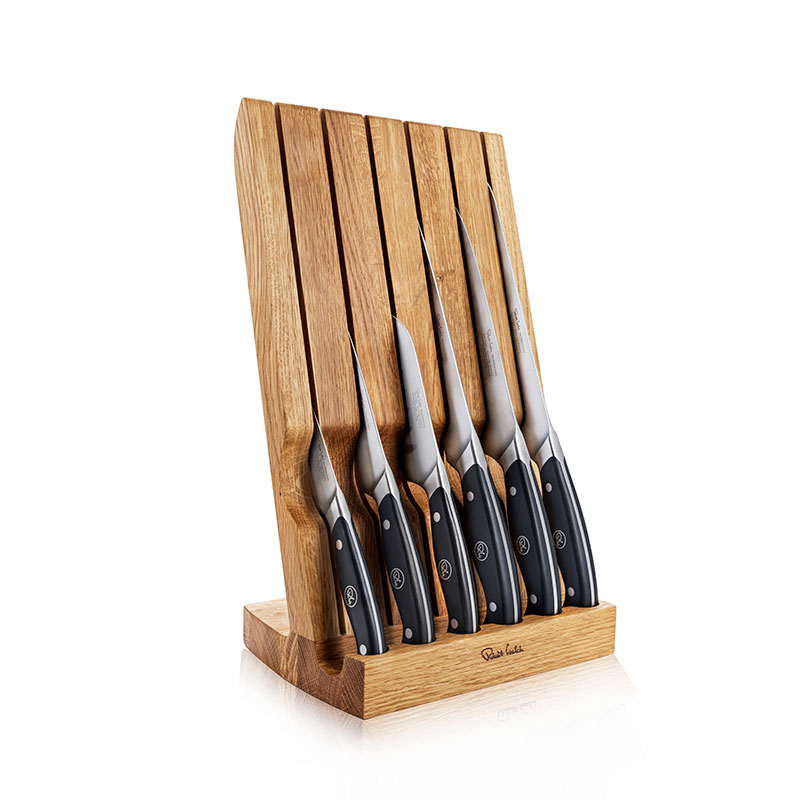 Professional 7 Piece Knife Block Set, Oak-0