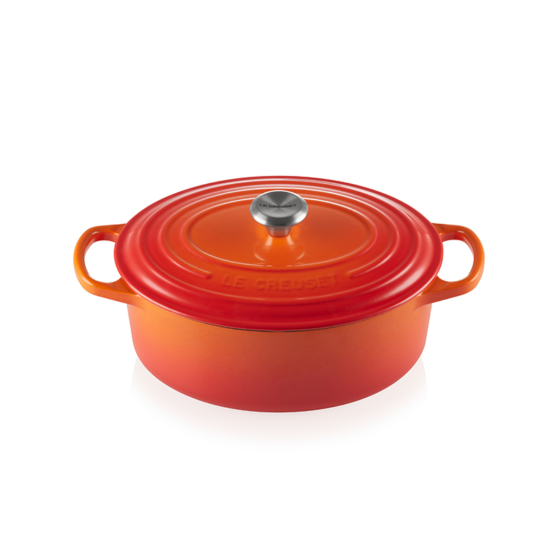 Signature Cast Iron Oval casserole, 27cm - 4 litre, Volcanic-0