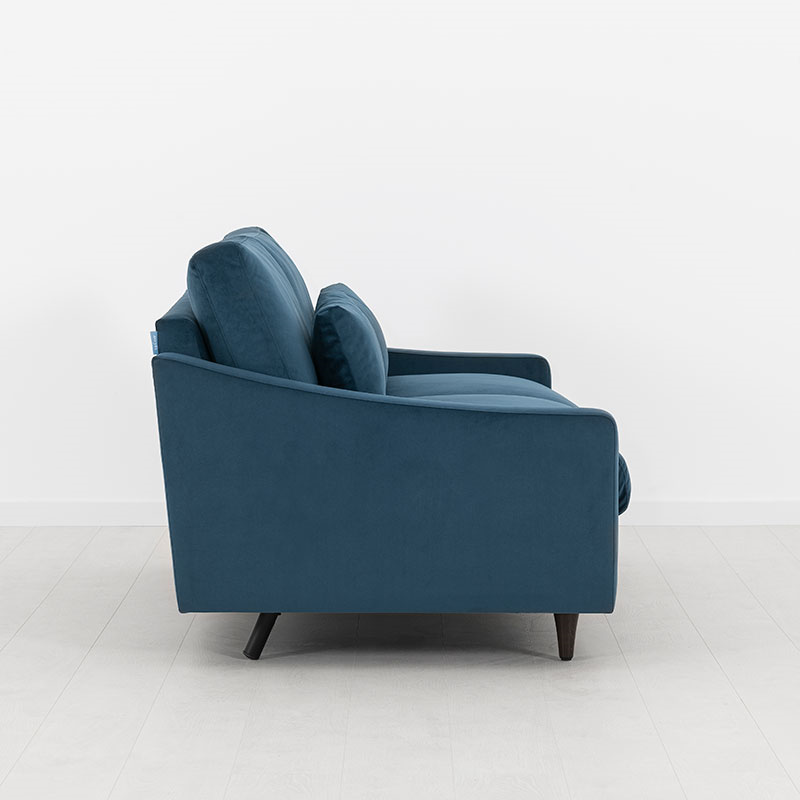 Model 07 Velvet 2 Seater Sofa, Teal-2