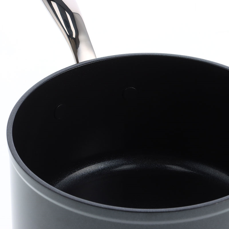 Barcelona Pro Non-Stick Saucepan with Lid, 18, Black-7