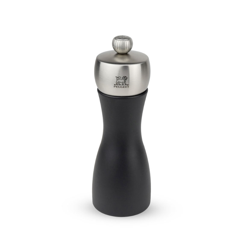 Fidji Pepper mill, 15cm, matt black and stainless steel finish-0