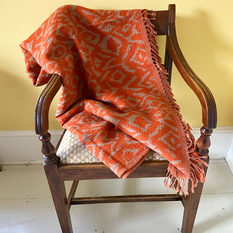 Ikat Throw, 140 x 210cm, Amber-1