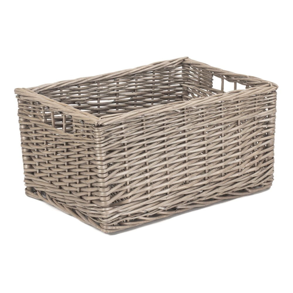 Antique Wash Storage basket, H22 x W30 x L42cm, Ash-0