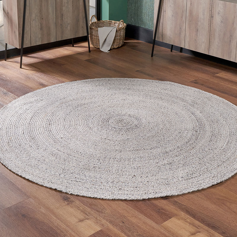 Tweed Indoor Outdoor Rug, 200 x 200cm, Warm Grey-0