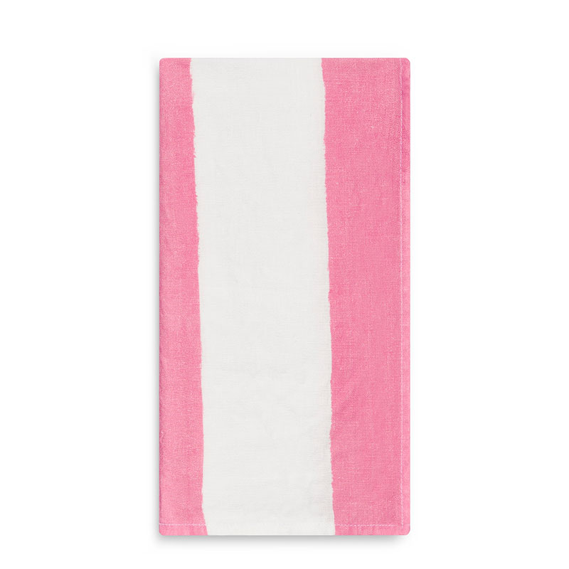 Stripe Linen Napkin, 50cm x 50cm, Rose Pink-3